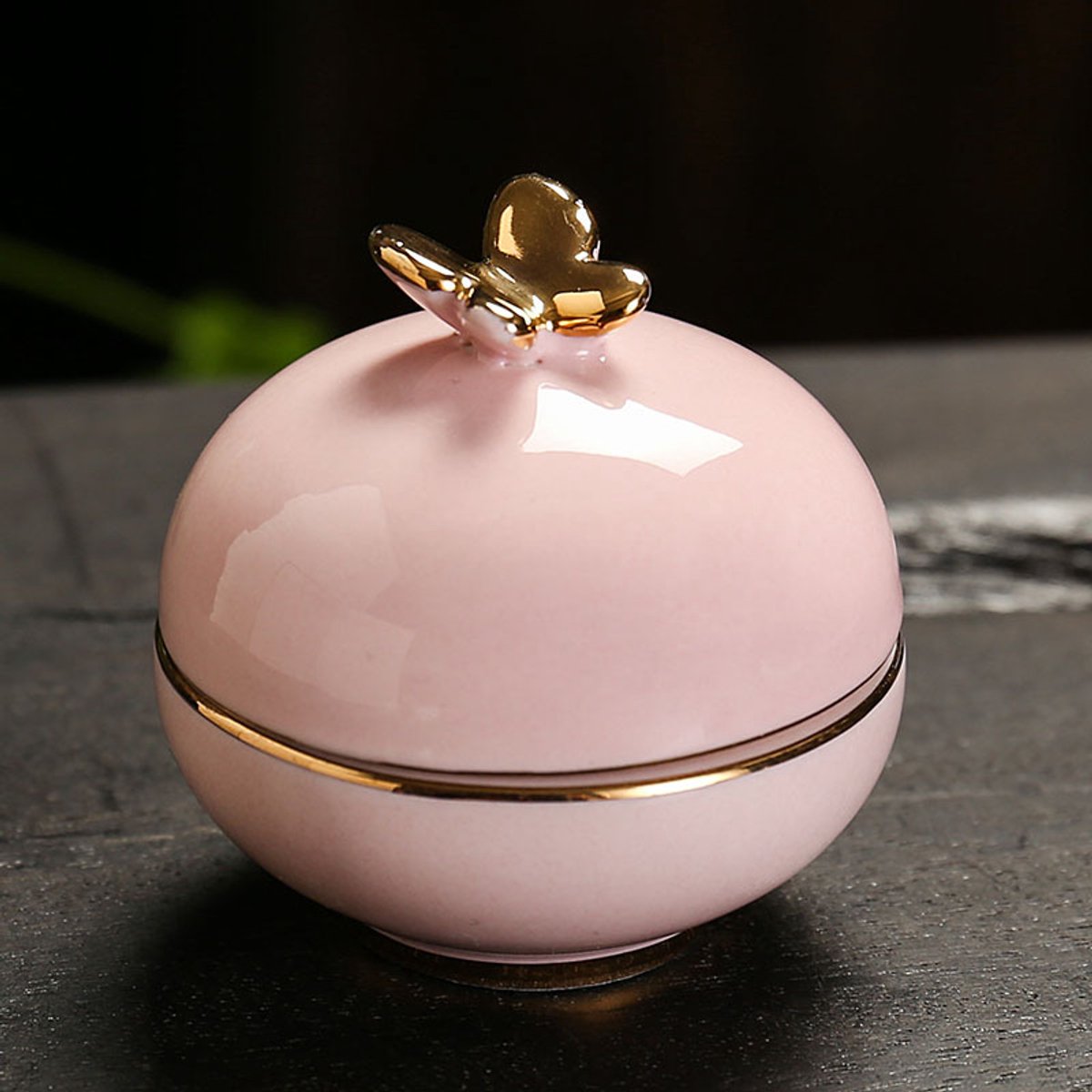 Mini Urn Keramiek Vlinder -Roze (20 ml)