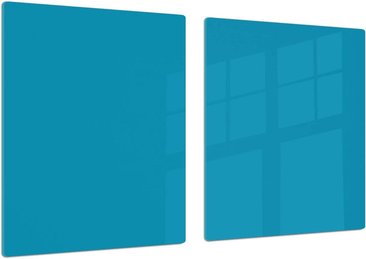 Glazen Hakplank - Snijplank Werkblad - Keukenwerk - Gehard Glas - 80 x 52 cm - Turquoise