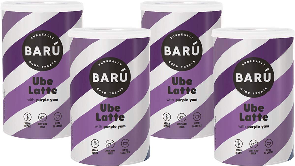 BARÚ Ube Latte - Instant Theepoeder - 4 x 250g - 64 porties