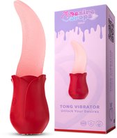 Desiredrops® Tong Vibrator met Lick-beweging – 10 Tongstanden & 10 Vibratiestanden – Waterdicht – Clitoris Stimulator – Vibrators voor Vrouwen – Sex Toys voor Vrouwen
