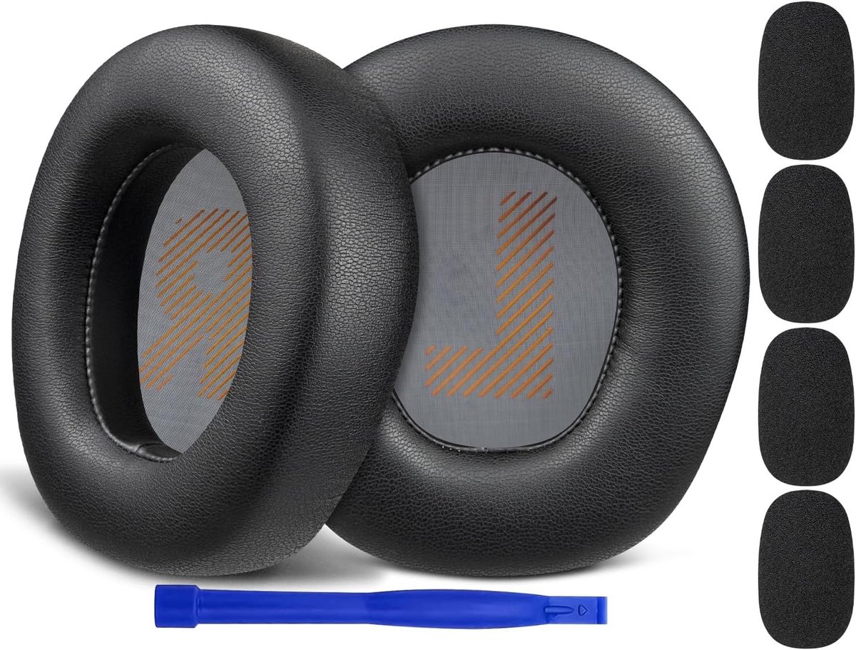 Vervangende oorkussens voor JBL Quantum draadloze headsets, earpads van zacht proteïneleer en traagschuim voor optimaal comfort en geluidsisolatie