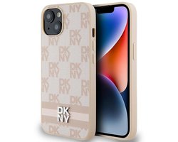 DKNY - iPhone 15 Plus - Luxe Skins - Roze - Lederen Design