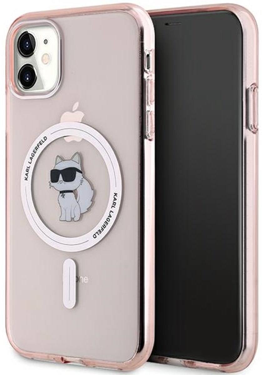 Karl - Lagerfeld - IML Choupette MagSafe hoesje voor iPhone - 11 / Xr - roze