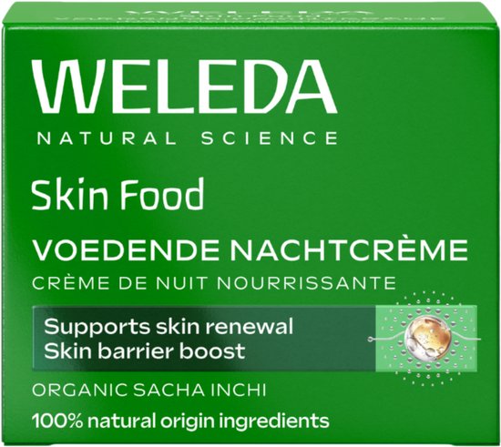 WELEDA Skin Food - Voedende Nachtcrème - Normale Tot Droge Huid - Regenereert & Herstelt De Huid - Stimuleert Celvernieuwing - Voedt En Hydrateert Intensief - 100% Natuurlijke Ingrediënten - 40ml