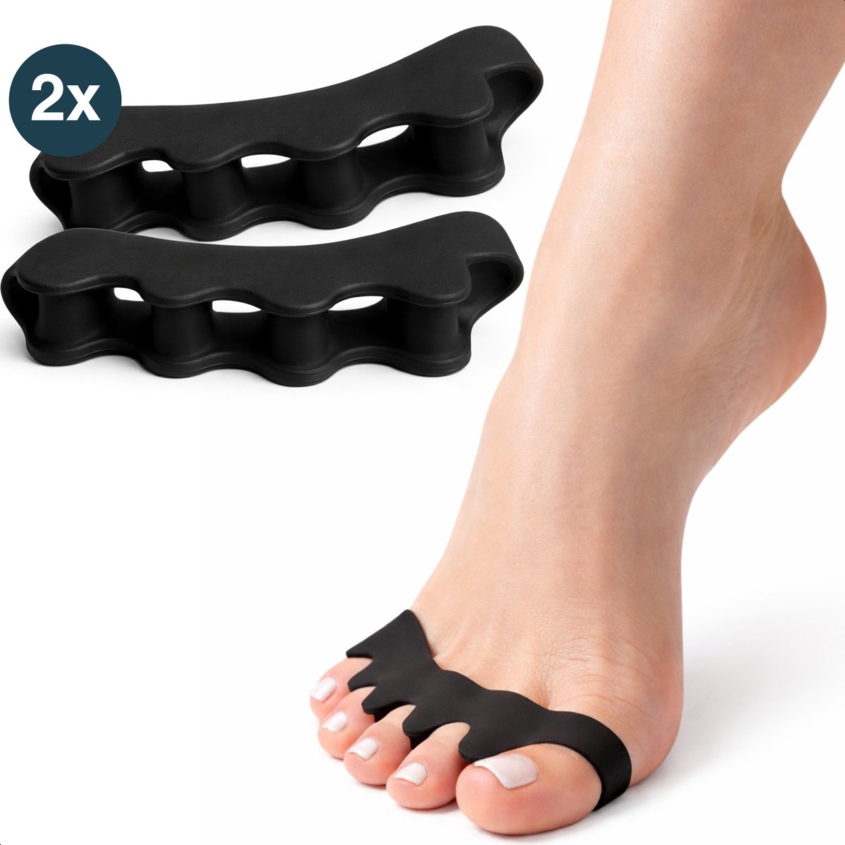 Alyze Teenspreider Siliconen - 2 Stuks - Hallux Valgus Corrector - Teenbeschermer - Tenenspreiders - Teencorrector - Hamerteen Brace - Grote teen - Persoonlijke Verzorging