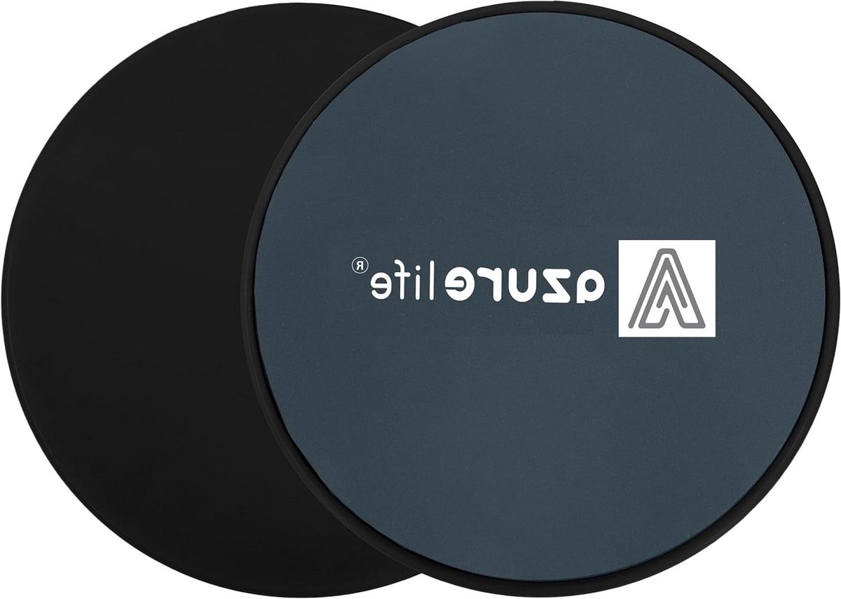 Oefening Core Sliders - Gliding Discs Trainingsschijven - Core Kracht Opbouwen - Dubbelzijdig Ontwerp - 7 inch diameter - Zwart