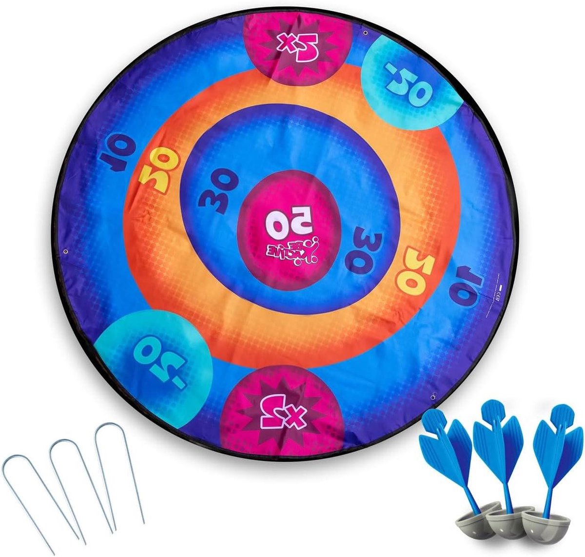 Park Dart Wurfspiel - Gooispel - Buiten Spelen - XXL Schietschijf - 132 cm Diameter - Meerkleurig