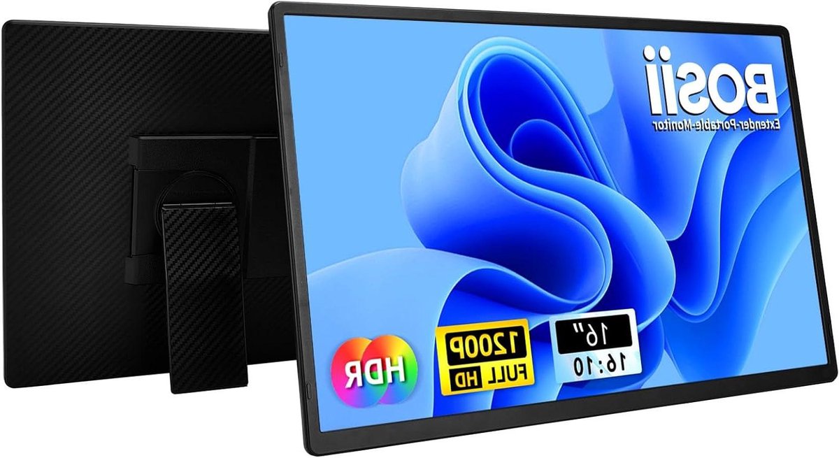 Draagbare Monitor - Extra Scherm Laptop Scherm - Productiever Werken - Mat Antireflecterend - 16 Inch - Zwart