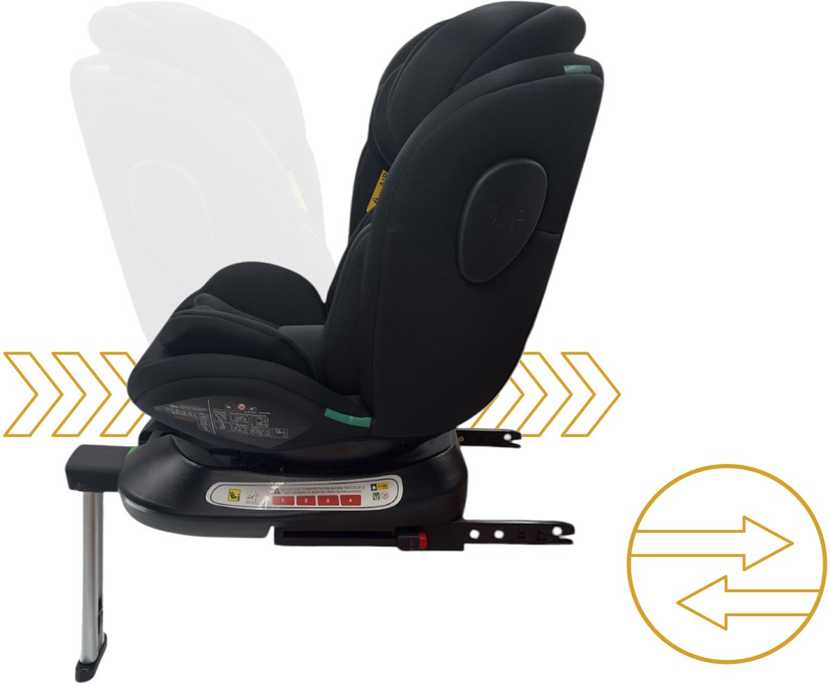 Liefjes & Co Growsafe Autostoel – i-Size 4-in-1 – 360° Draaibaar – ISOFIX & Steunpoot – Groep 0/1/2/3 (40–150 cm) – foto 5