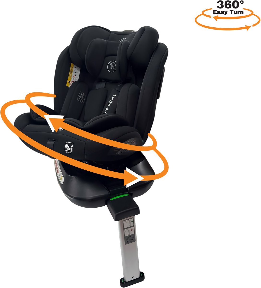 Liefjes & Co Growsafe Autostoel – i-Size 4-in-1 – 360° Draaibaar – ISOFIX & Steunpoot – Groep 0/1/2/3 (40–150 cm) – foto 8