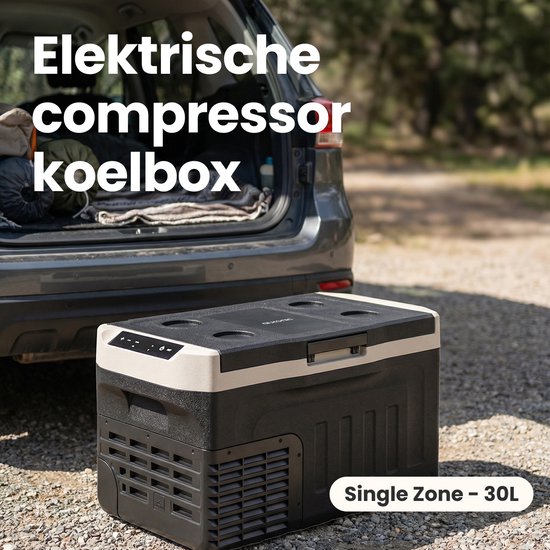 Auronic Compressor Koelbox Elektrisch 12V en 240 volt - Camping Koelkast - 30L - Frigobox - Zwart van Merkloos — afbeelding 2