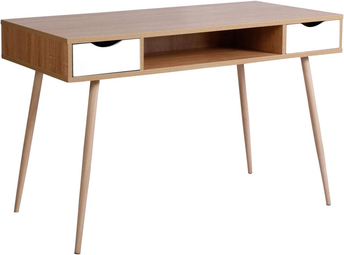 Bureau met Laden - Werktafel Computertafel - Thuiswerken Organiseren - Krasbestendig Waterdicht - 120 x 58 x 77 cm