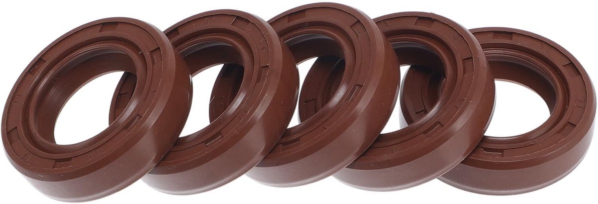 Universele dubbele lip olieafdichting met stalen veer voor roterende assen - 17 x 28 x 7 mm, hoge druk FKM rubber, 5 stuks, geschikt voor motoren en machines