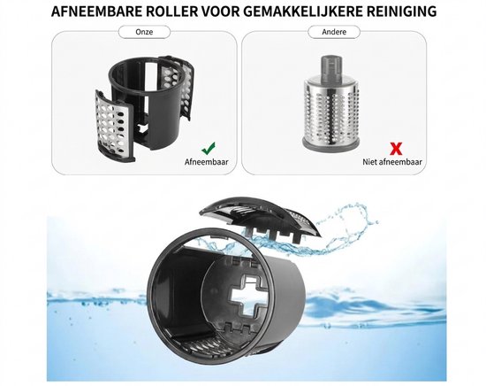 Groentesnijder en Rasp Accessoire voor KitchenAid - Inclusief 3 Snijbladen - Roestvrij Staal - Keukenmachine Opzetstuk van Merkloos — afbeelding 5