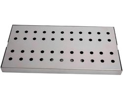 Lekbak Roestvrij Staal - Druppellade Opvangbak - Schoon Werken - Zonder Morsen - 405 x 204 x 28 mm - Zilver