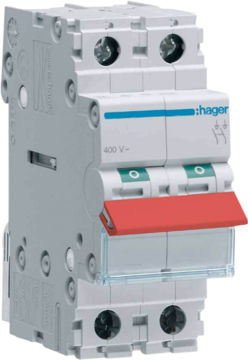Hager SBR280 HAG LASTSCH.2P 80A RODE TUIMEL