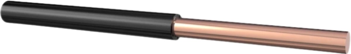 Dynamic montagedraad H07V-U 4mm2 zwart per rol 100 meter (H7VUE011411)