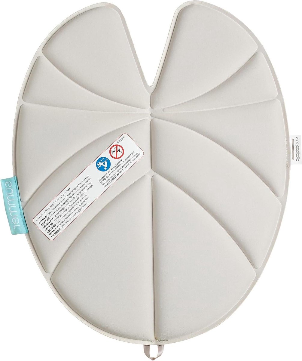 Babybadkussen - Badondersteuning Baby - Veilig Baden - Antislip Achterkant - 1 Stuks - Grijs