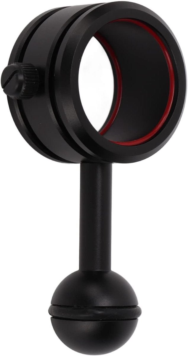 Duiklamp Clip - Kogelkop Klem - Onderwater Fotografie - Geanodiseerde Coating - 28-34 mm - Zwart