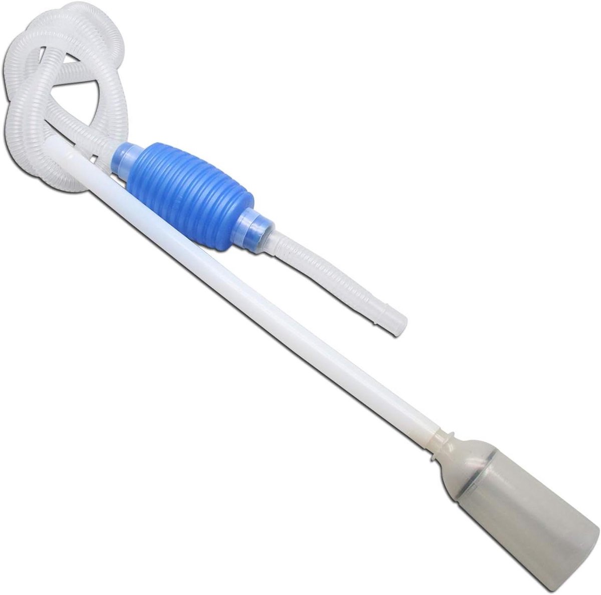 Aquarium Waterwisselaar - Grindreiniger Aquarium Tool - Aquarium Onderhoud - Met Grindfilter - 170 cm - Blauw