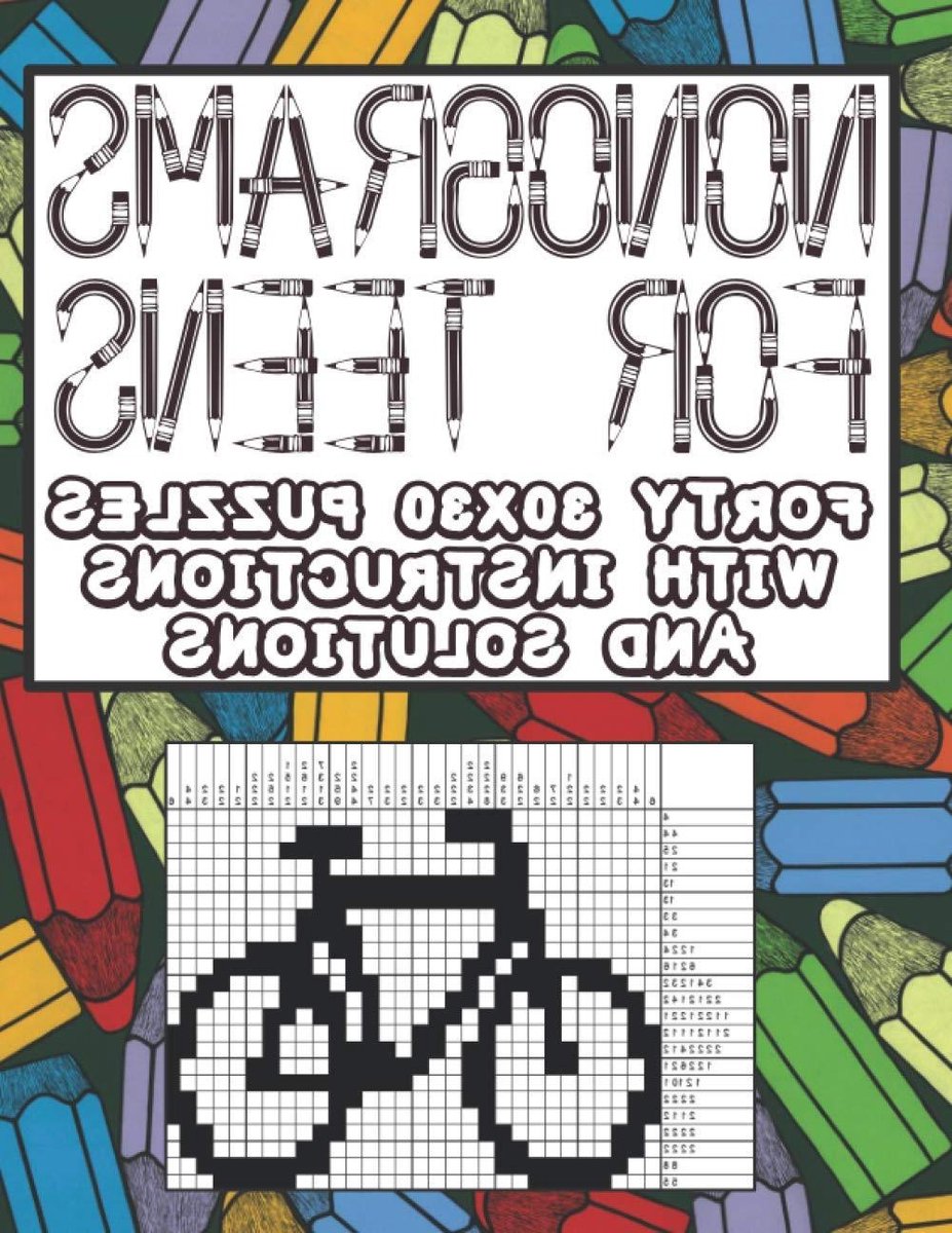 Nonogram Puzzelboek - Logica Puzzels - Hersenen Trainen - 40 Grote Puzzels - 21.59 x 27.94 cm - Wit
