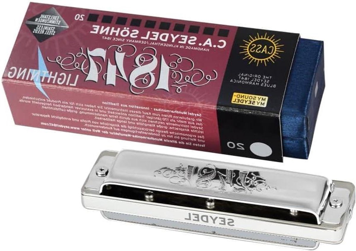 Blues Mondharmonika - Harmonica - Muziek Spelen - Roestvrijstalen Deksel - 10 cm - Zilver