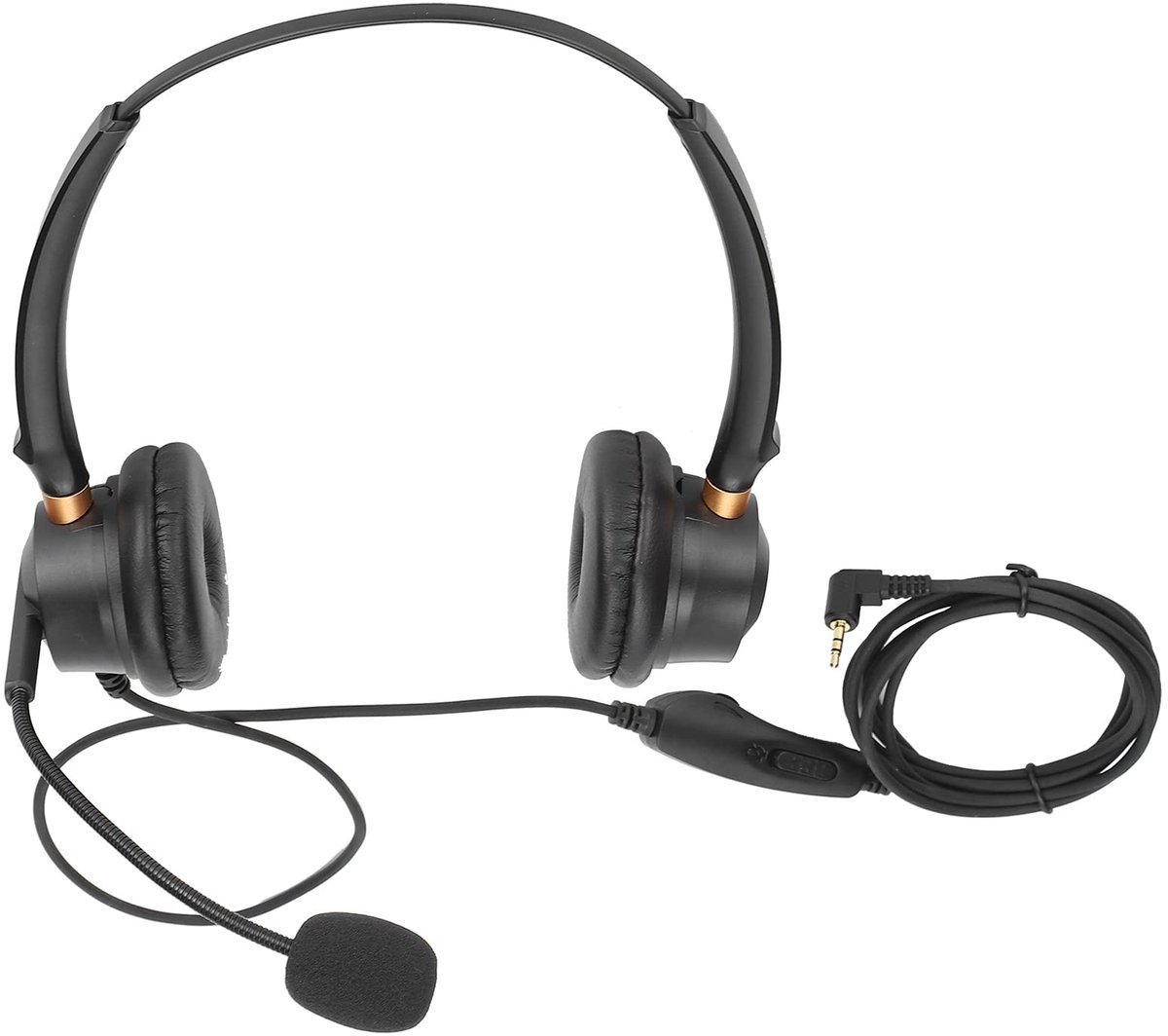 Allecto - 2,5 Mm Jack Headset - Ruisonderdrukkingsmicrofoon - Ideaal voor kantoor - Verbeterde productiviteit - Geschikt voor vaste en draadloze te...