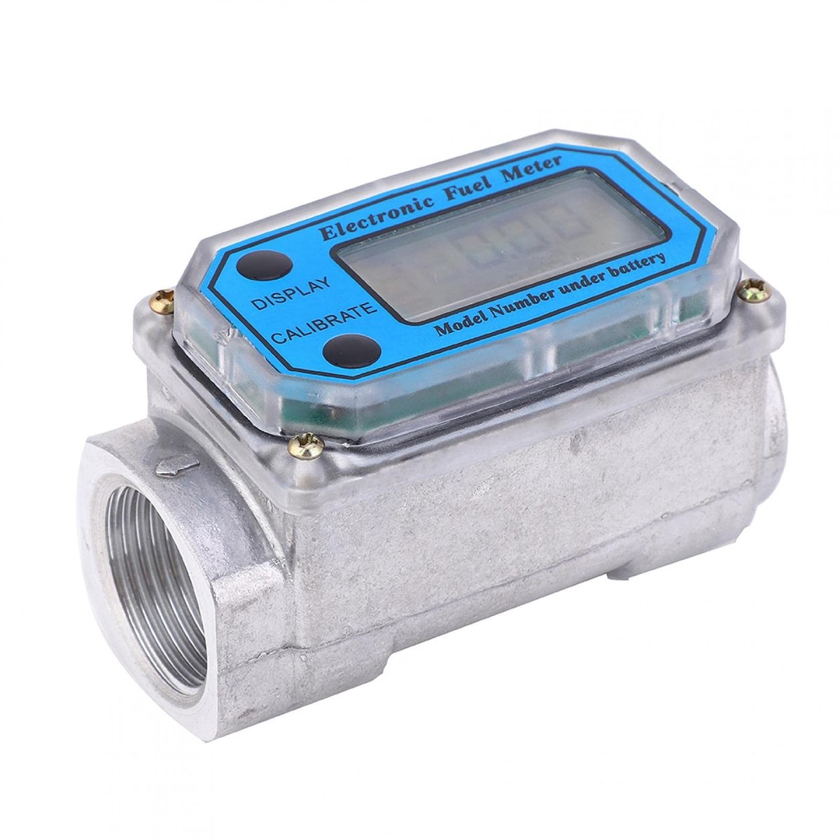 Allecto - Digitale Turbine Flowmeter - Brandstof Meter - Nauwkeurige Aflezing - Blauw - Olie Meter - Geschikt voor Benzine en Diesel - Accessoires ...