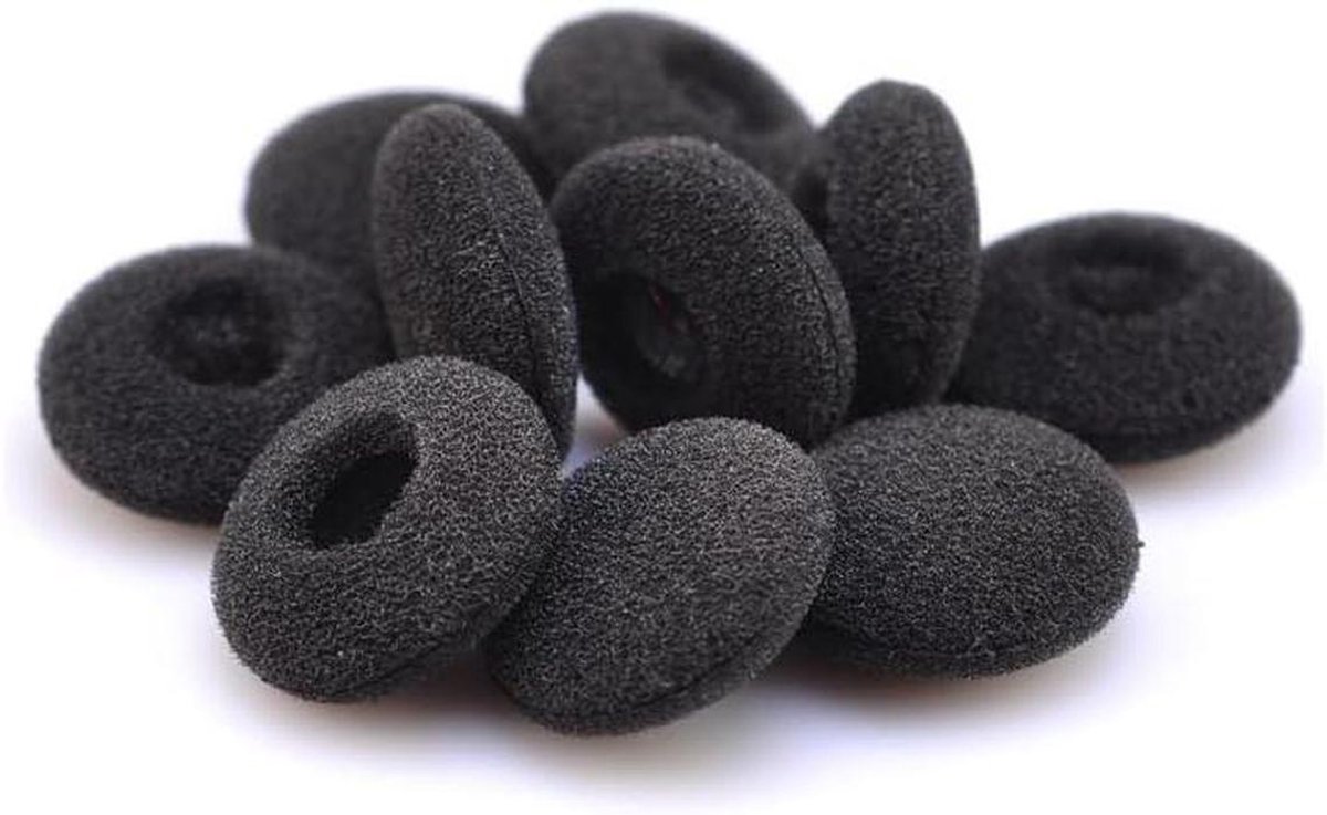 Oordopjes Hoesjes - Oorkussens Vervanging - Hygiëne Verbeteren - Zacht Schuim Materiaal - 15 mm Buitendiameter - Zwart