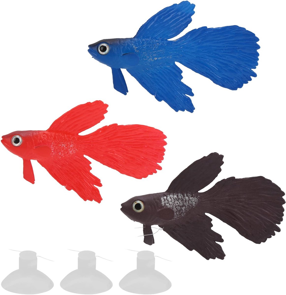 Allecto - Aquarium Kunstmatige Vis - Drijvende Nep Vissen - Levensechte Decoratie - Meerdere Kleuren - Perfect voor Aquarium - Realistische Uiterlijk
