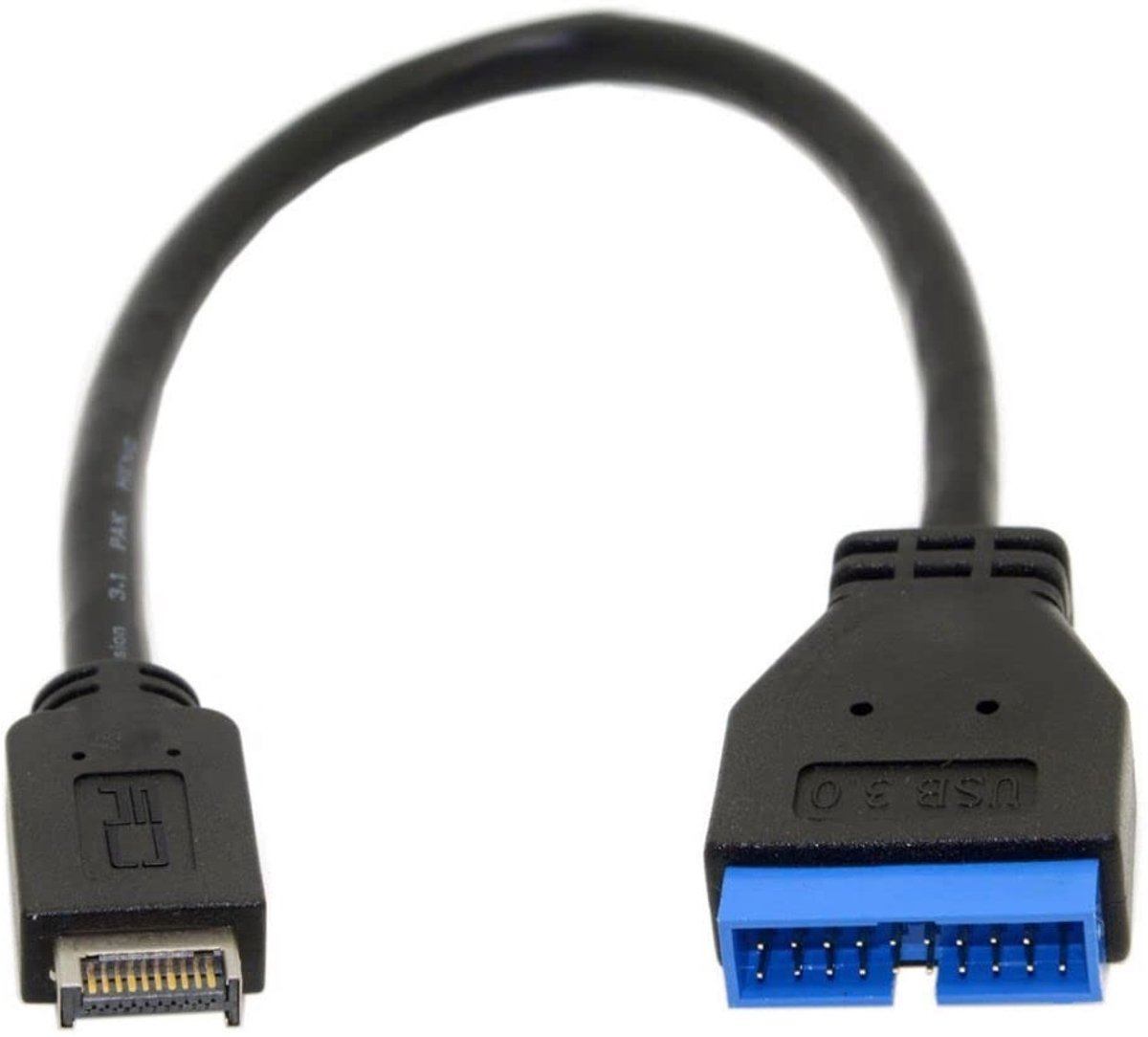 Allecto - USB 3.1 Front Panel Header naar USB 3.0 Extensie Kabel - 20cm Lengte - Perfect voor ASUS Moederborden - Verhoogt Connectiviteit - Ideaal ...