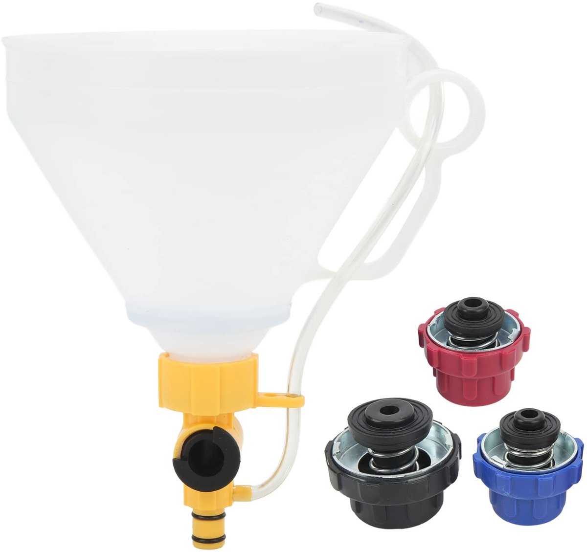 Allecto - No-Spill Koelsysteem Trechter Set met 3 Adapters - Spill Proof Radiator Hopper v