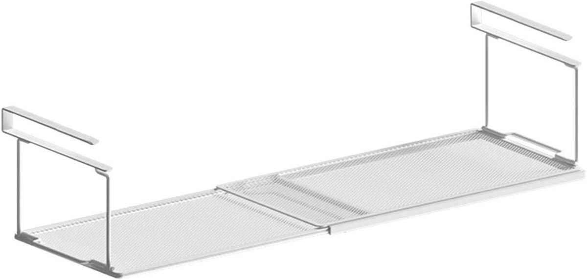 Onderkast Plank - Keuken Organizer - Ruimte Besparen - Verstelbaar Ontwerp - 385-70 cm - Wit