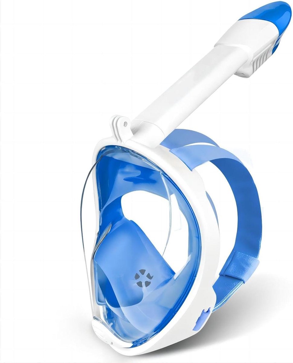 Volledig Gezicht Snorkelmasker - Duikmasker Panoramisch - Onderwater Verkennen - Anti-condens Anti-lek - 180 Graden Zicht - Blauw