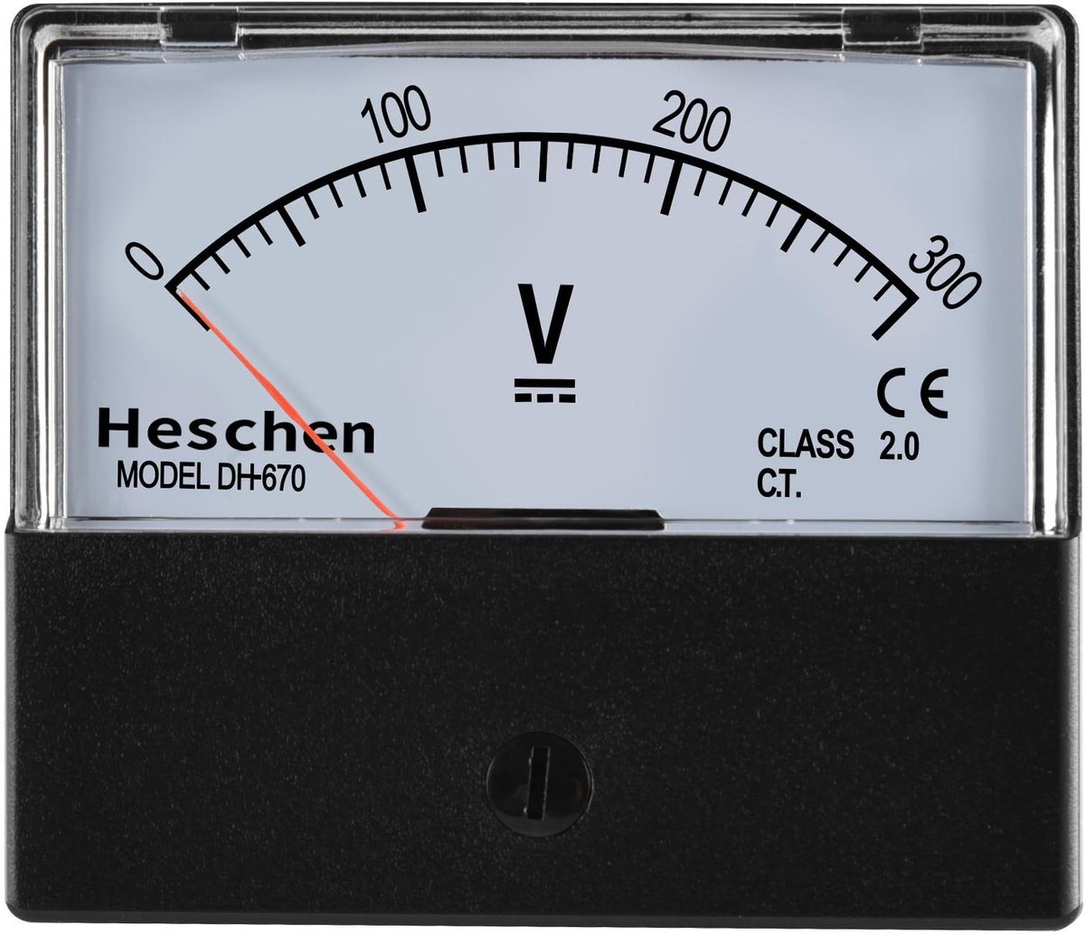 Allecto - Voltmeter - DC 0-300V - Betrouwbare nauwkeurigheid - 70mm x 60mm - Ideaal voor hobbyisten - Eenvoudig af te lezen - Geschikt voor diverse...