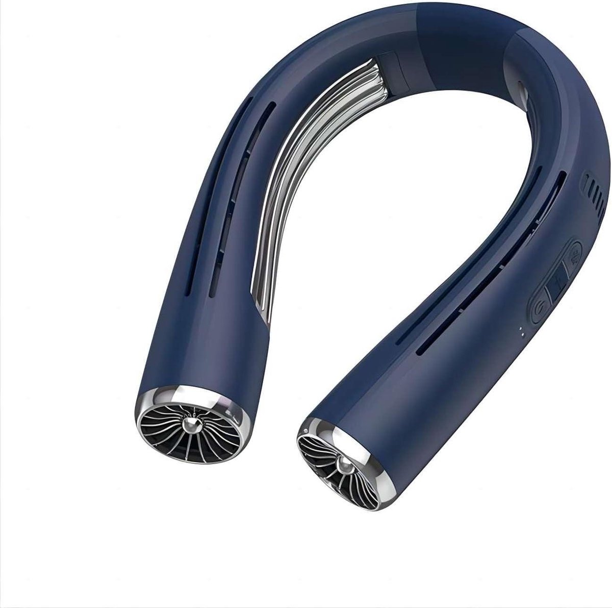 Nekventilator met Koelplaat - Draagbare Airco Halskoeler - Persoonlijke Koeling - Snelle Koeling in Seconden - 6000mAh Batterij - Blauw