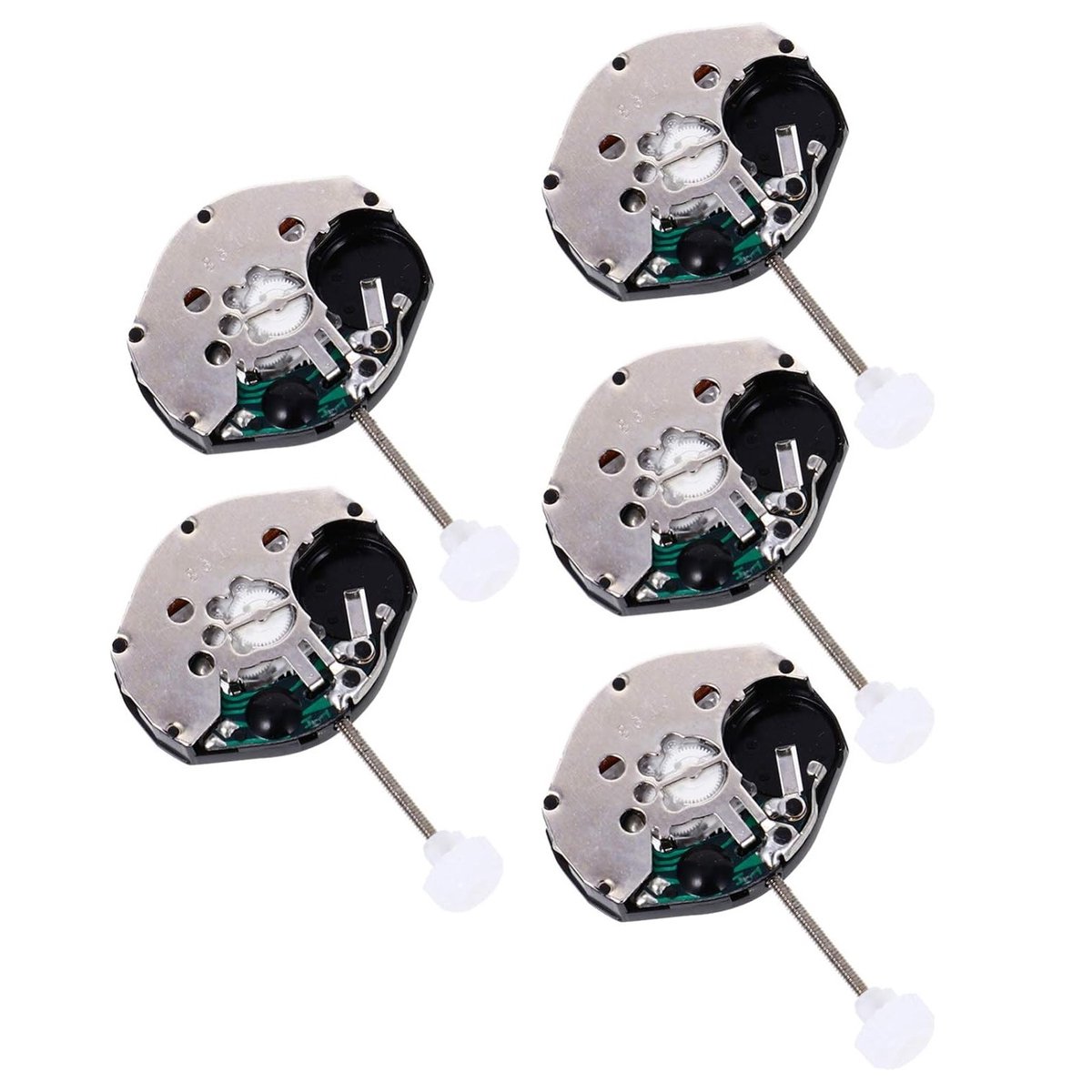 5 Stuks Ronde Quartz Horloge Beweging Vervangingsonderdelen en Accessoires voor Horlogemakers