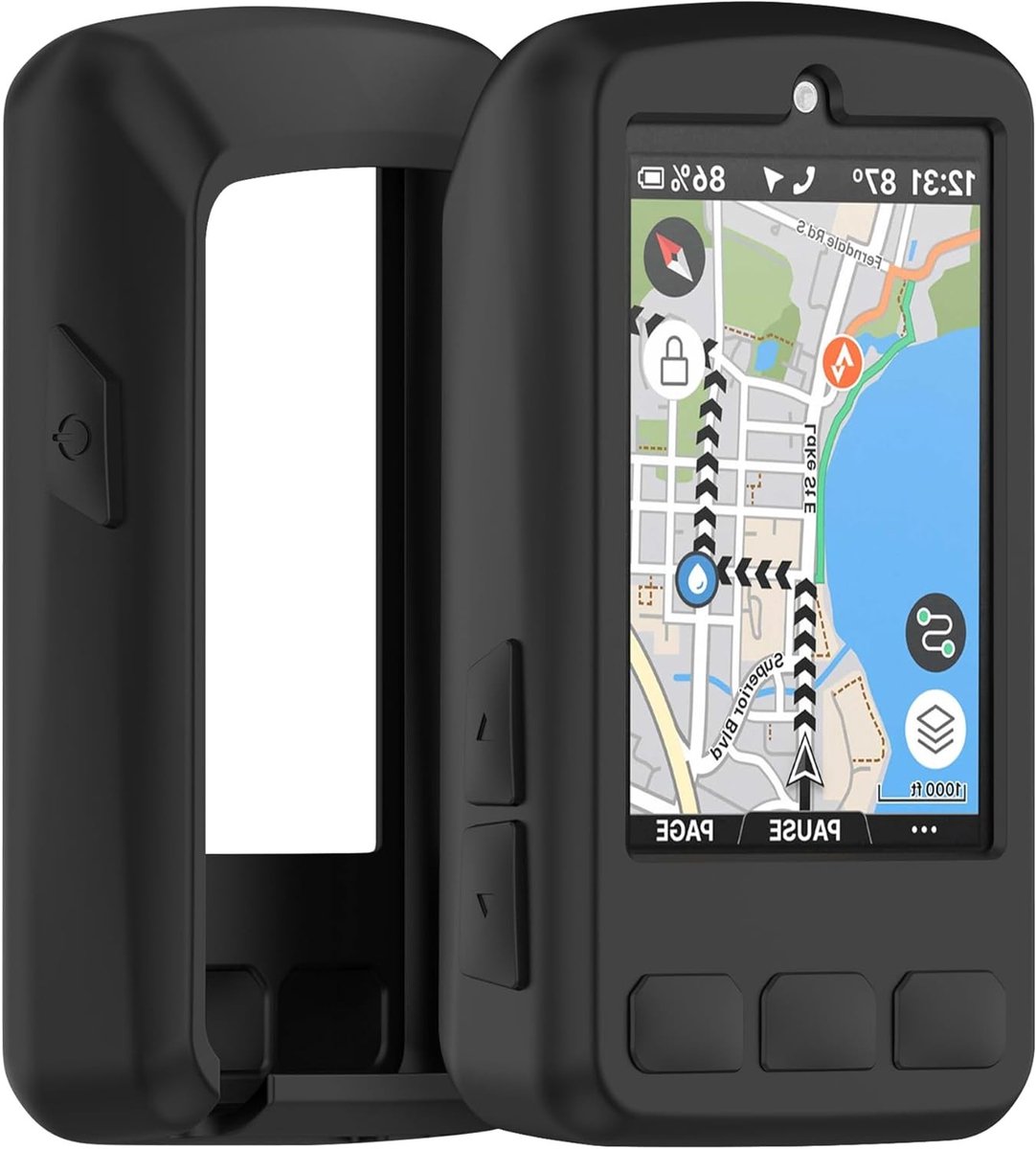 Zachte silicone hoes voor Wahoo ELEMNT ROAM V3 / ROAM 3, schokbestendig, bescherming, duurzaam en lichtgewicht ontwerp