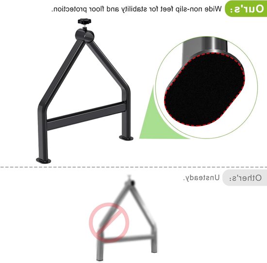 Draagbare kabelhouder voor draadspoelen, volledig gelaste stalen draadrekdispenser voor spoelen tot 28 inch diameter, 100 kg capaciteit, zwart en robuust ontwerp van Merkloos — afbeelding 3