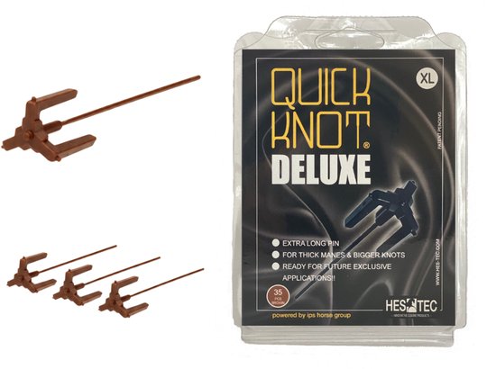 Quick Knot - Deluxe XL - Bruin/ vos - inlvechten knotten wedstrijdbenodigdheden paardenverzorging