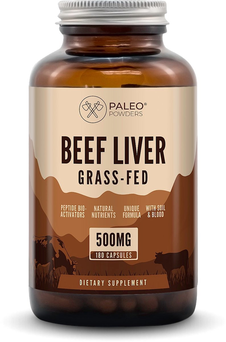 Paleo Powders – Runderlever – Grasgevoerd – Nieuw-Zeeland – 180 Capsules