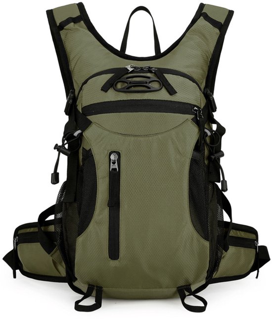 Waterdichte fietsrugzak - rugzak - fietsrugzak - fietsrugzak waterdicht - Rugzak voor buitenactiviteiten - Multifunctionele sportrugzak - Rugzak - 41*24*13 cm - 15L - Nylon - Groen