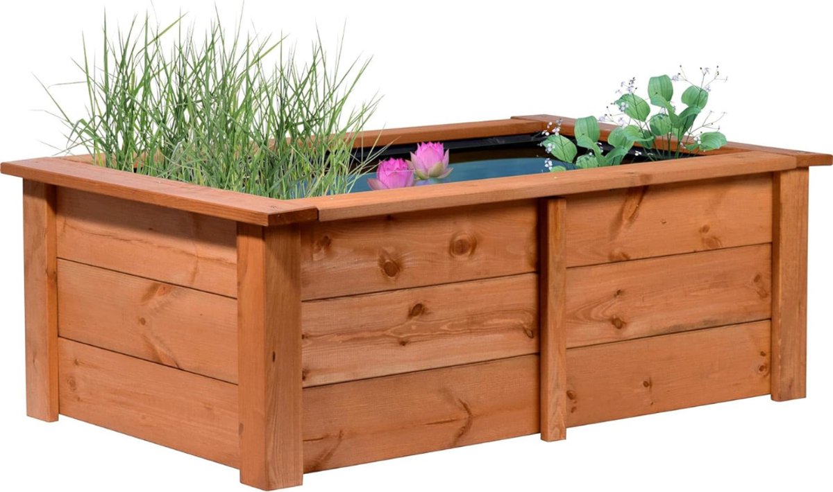 Aura® Vijverbak - Voorgevormde Vijver - Vijverbakken - 120x72x42 cm - Bruin - 120cm x 72cm x 42cm
