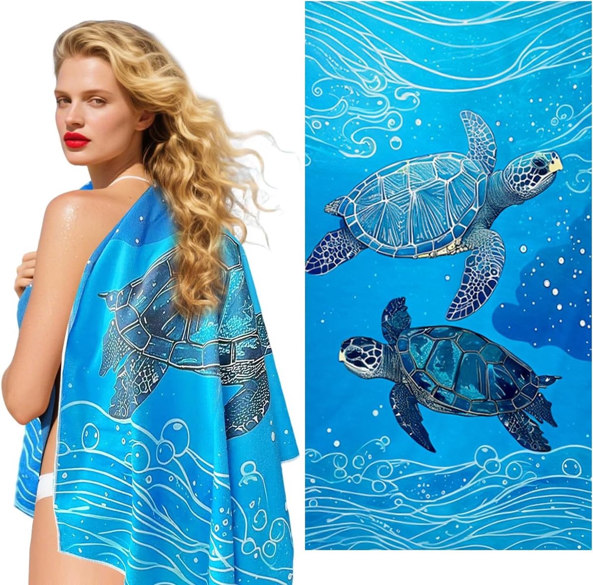 Sneldrogende Badhanddoek en Strandhanddoek voor Kinderen, Ideaal voor Zwemmen en Strandplezier, 70 x 150 cm