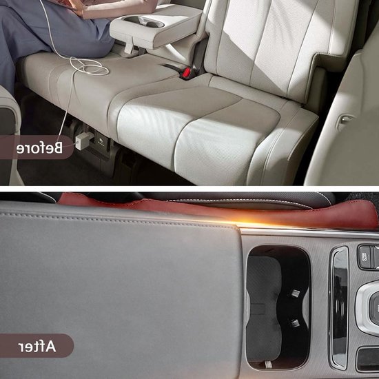 2 stuks PU lederen rugvullers voor autostoelen, spleet- en groefvullers voor optimaal comfort en ondersteuning — afbeelding 4