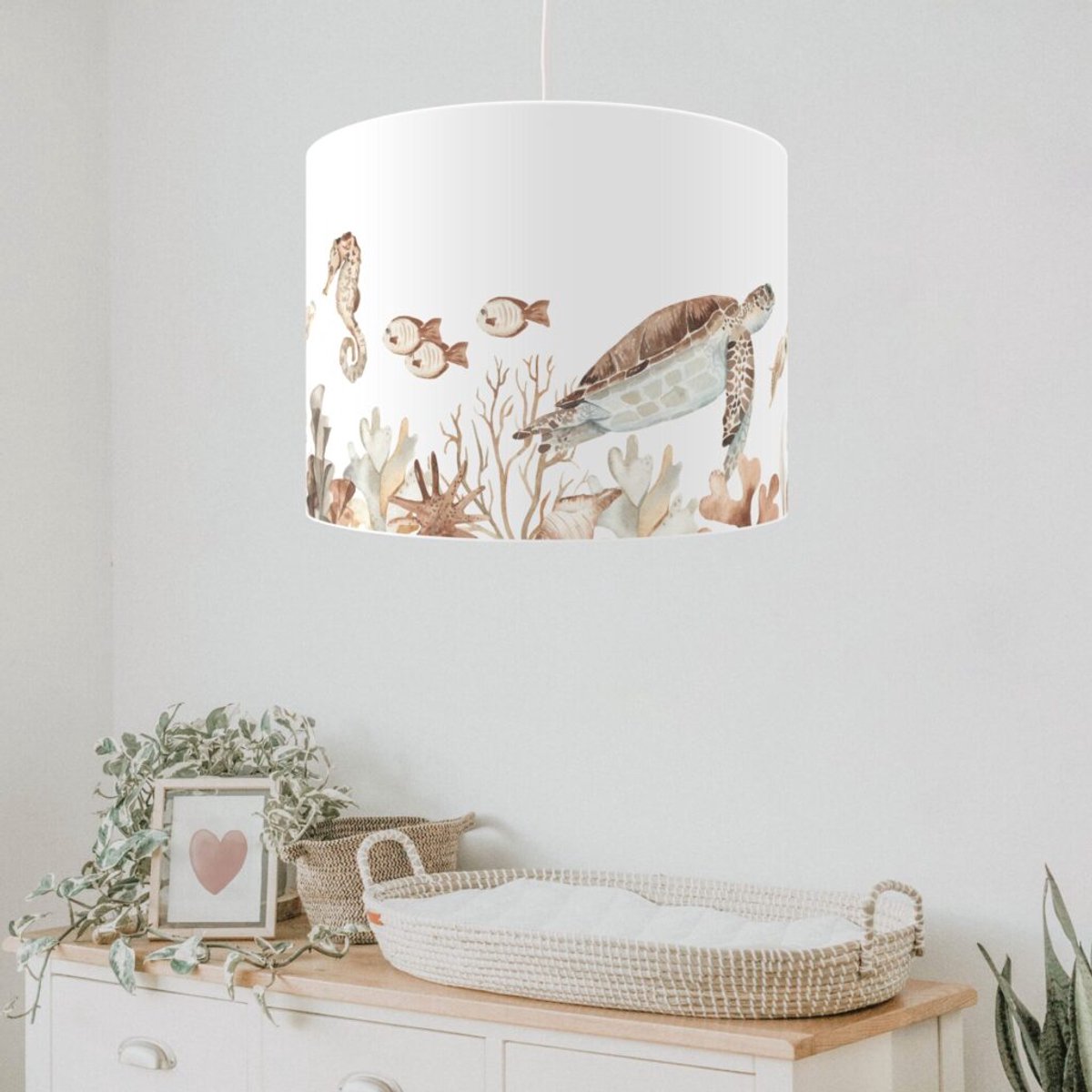 Hanglamp zeedieren - schildpad - natural - babykamer - kinderkamer - Kinderkameraccessoires