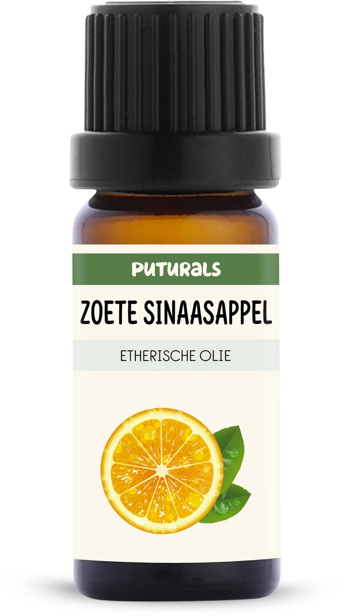 Puturals Sinaasappel Olie 100% Natuurlijk - 10ml - Puur en Vegan - Sinaasappel Etherische Olie voor Huid, Haar en Aromatherapie