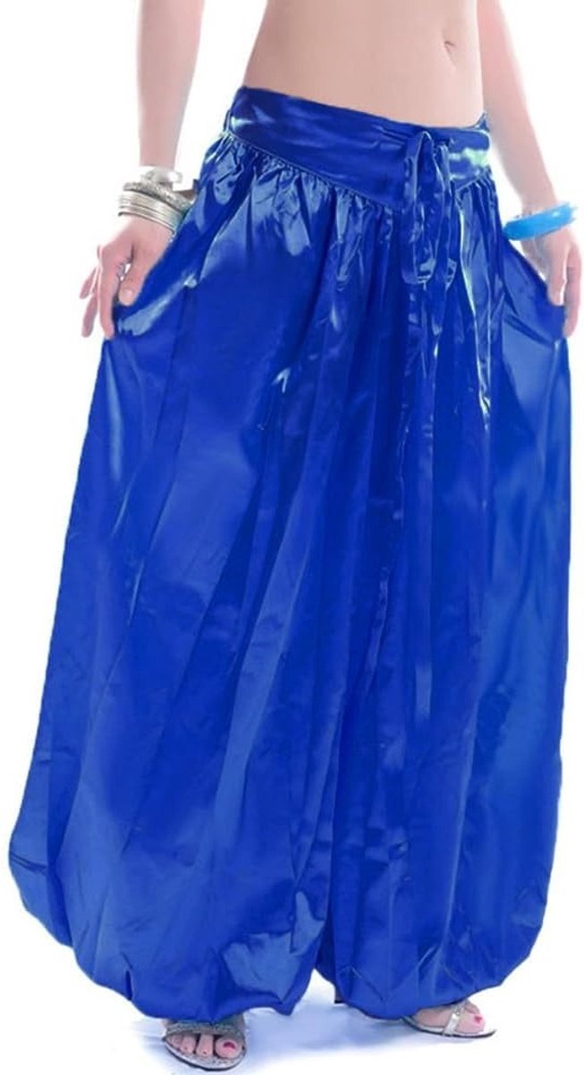 Elegante Satijnen Harem Broeken voor Vrouwen - Ideaal voor Buikdans, Tribal Dance en ATS Stijl - Comfortabele Lange Lantern Broeken voor Optredens en Training