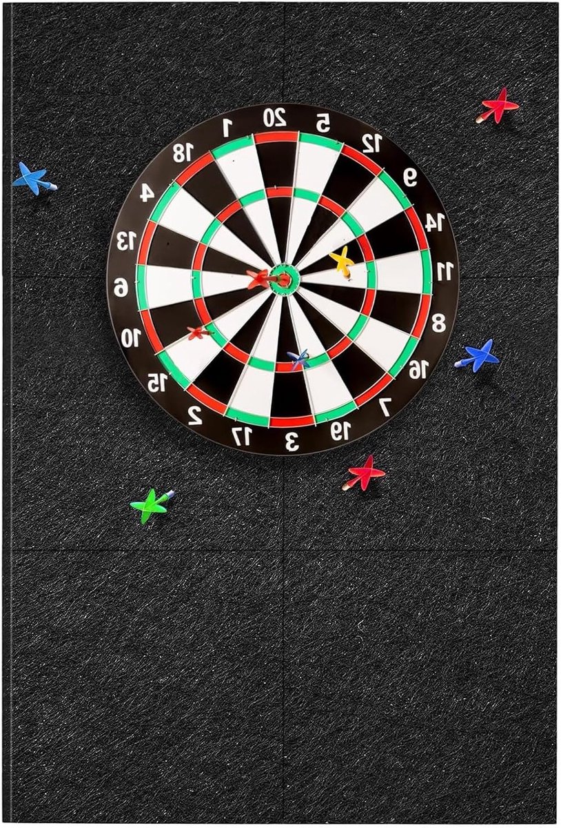Dartbord Wandbescherming, Zelfklevende Rand voor Dartborden, Vilt en Kurk Wandpanelen voor Optimale Bescherming tegen Schade