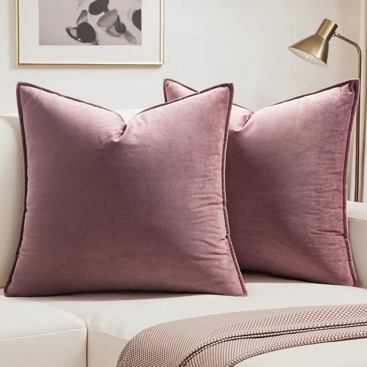 Dailygoody - Decoratieve Kussenslopen - Zacht en Luxueus - Roze - Velvet Kussenslopen - Perfect voor Woonkamer en Slaapkamer
